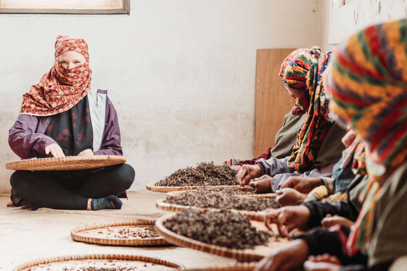 Rolling tea with women producers in Nepal